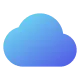 Blue gradient cloud icon